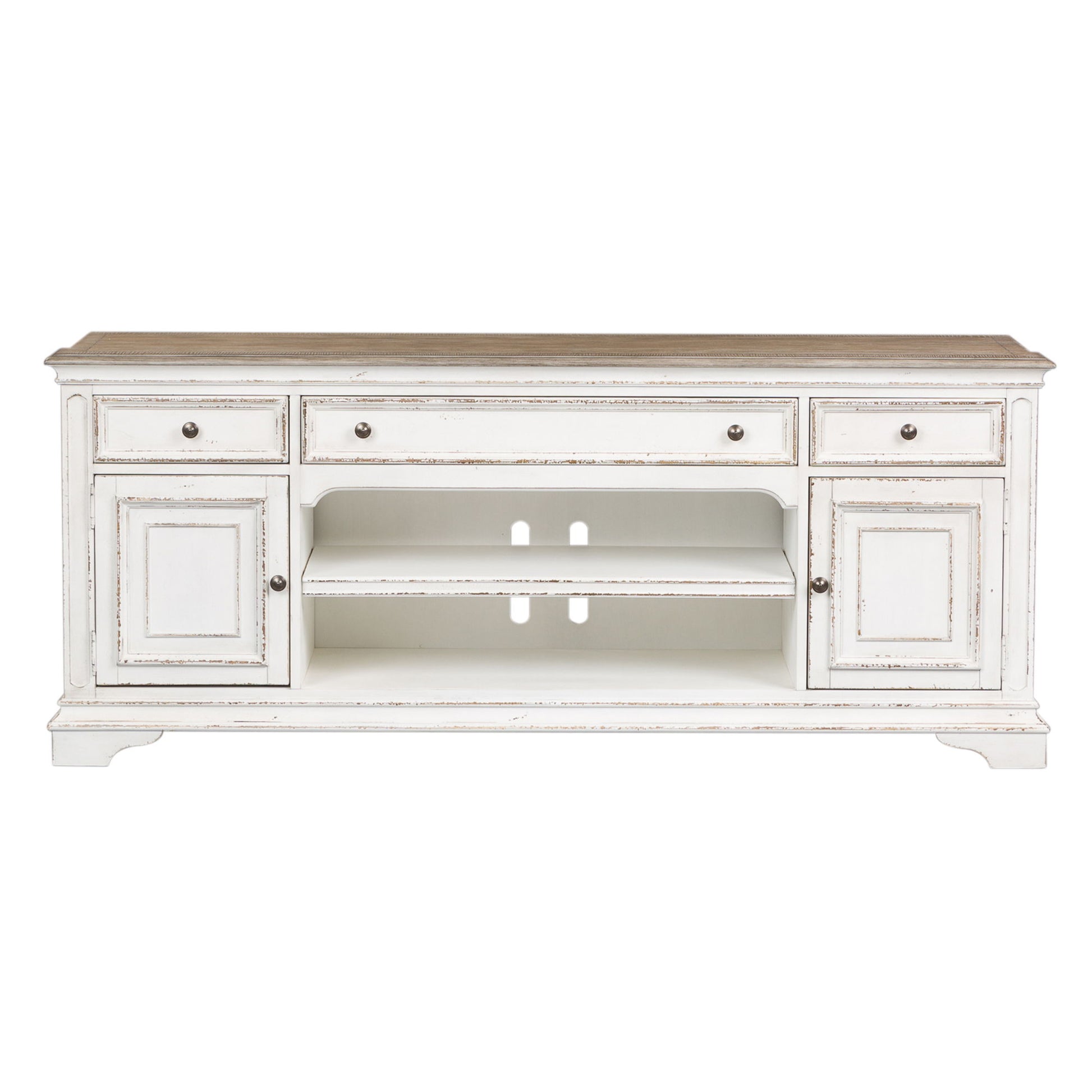 Magnolia Manor - Entertainment TV Stand - White - Hornell Furniture Outlet