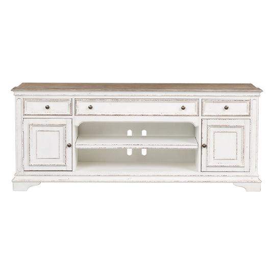 Magnolia Manor - Entertainment TV Stand - White - Hornell Furniture Outlet