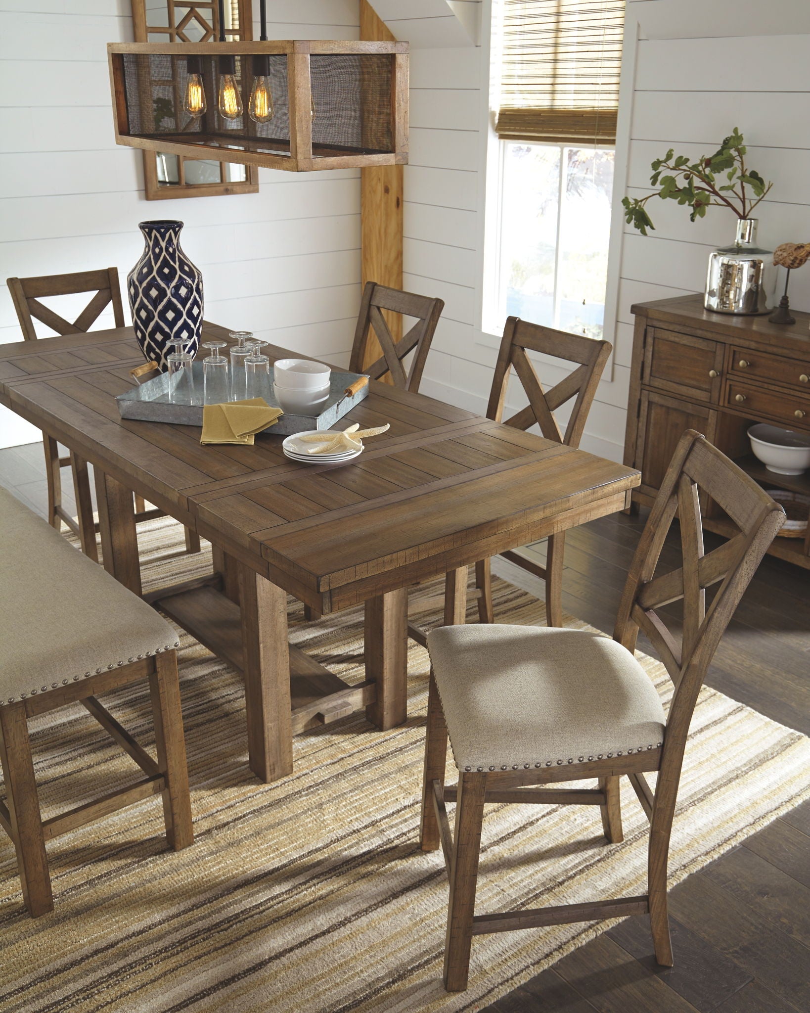 Moriville - Rectangular Dining Table Set - Counter Height - Hornell Furniture Outlet