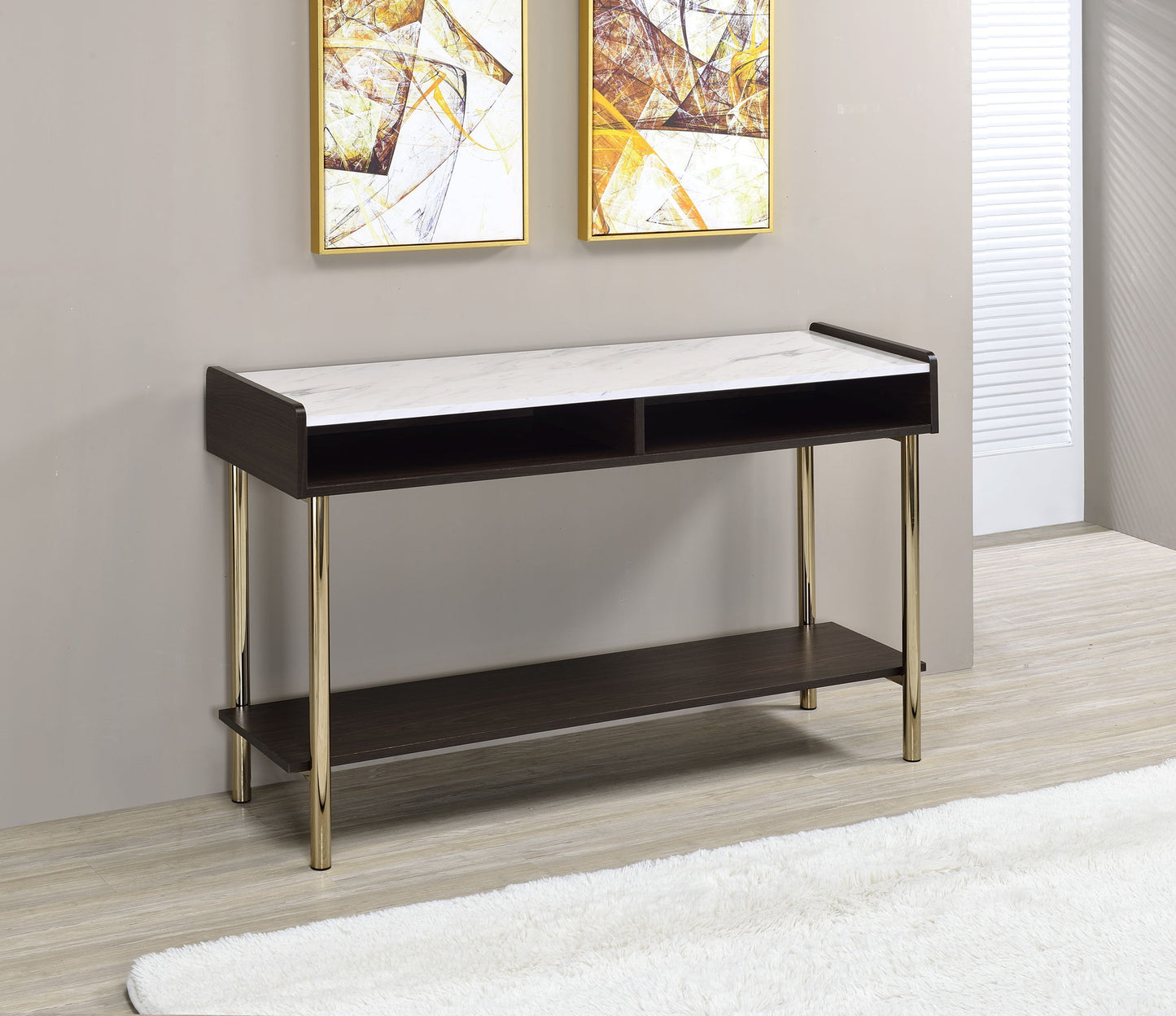 Carrie - Sofa Table - Brown - Hornell Furniture Outlet