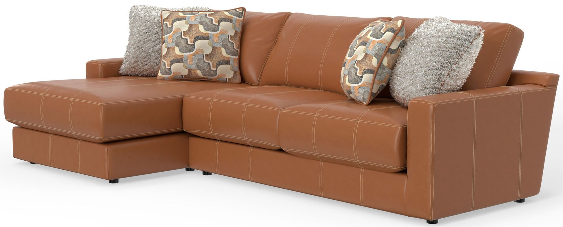 Minori - Italian Leather Sectional - Hornell Furniture Outlet