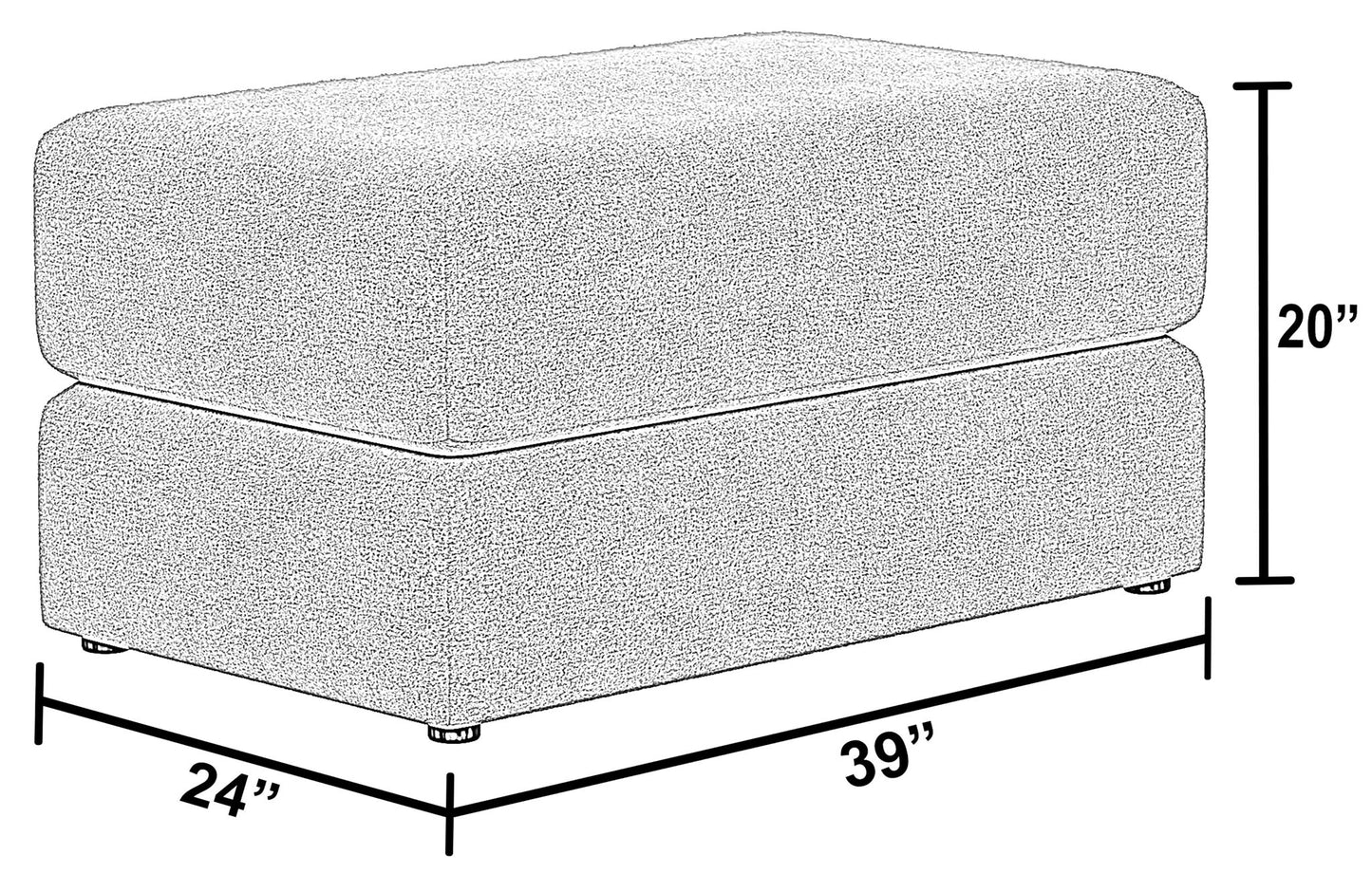 Eagan - Ottoman - Hornell Furniture Outlet