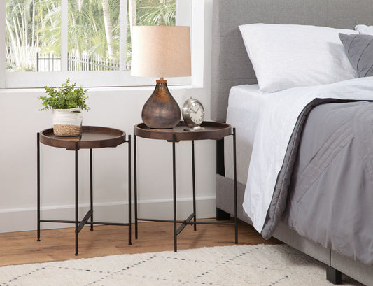 Capri - Nesting Tables - Dark Brown - Hornell Furniture Outlet