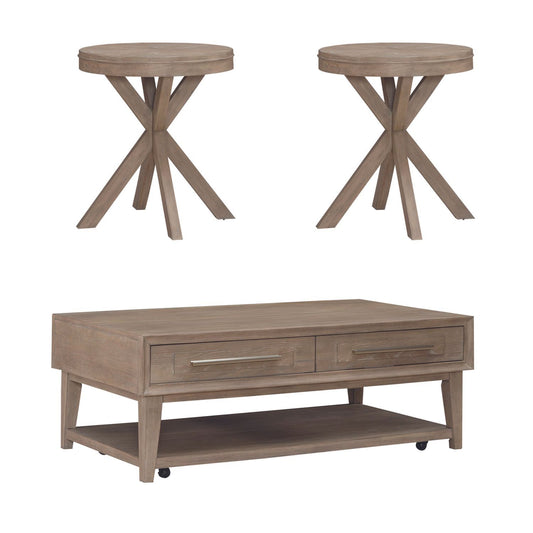 Brentwood - Opt 3 Piece Set - Sandstone - Hornell Furniture Outlet