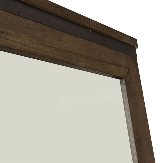 Thornwood Hills - Mirror - Dark Brown - Metal Strip Accents - Hornell Furniture Outlet
