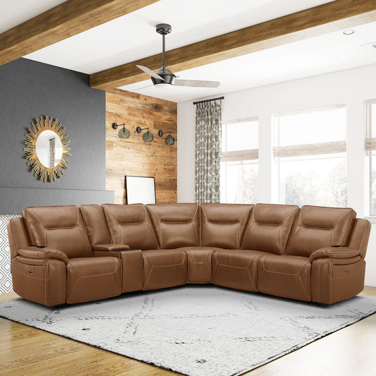 Callihan - 6 Piece Sectional - Brown - Hornell Furniture Outlet