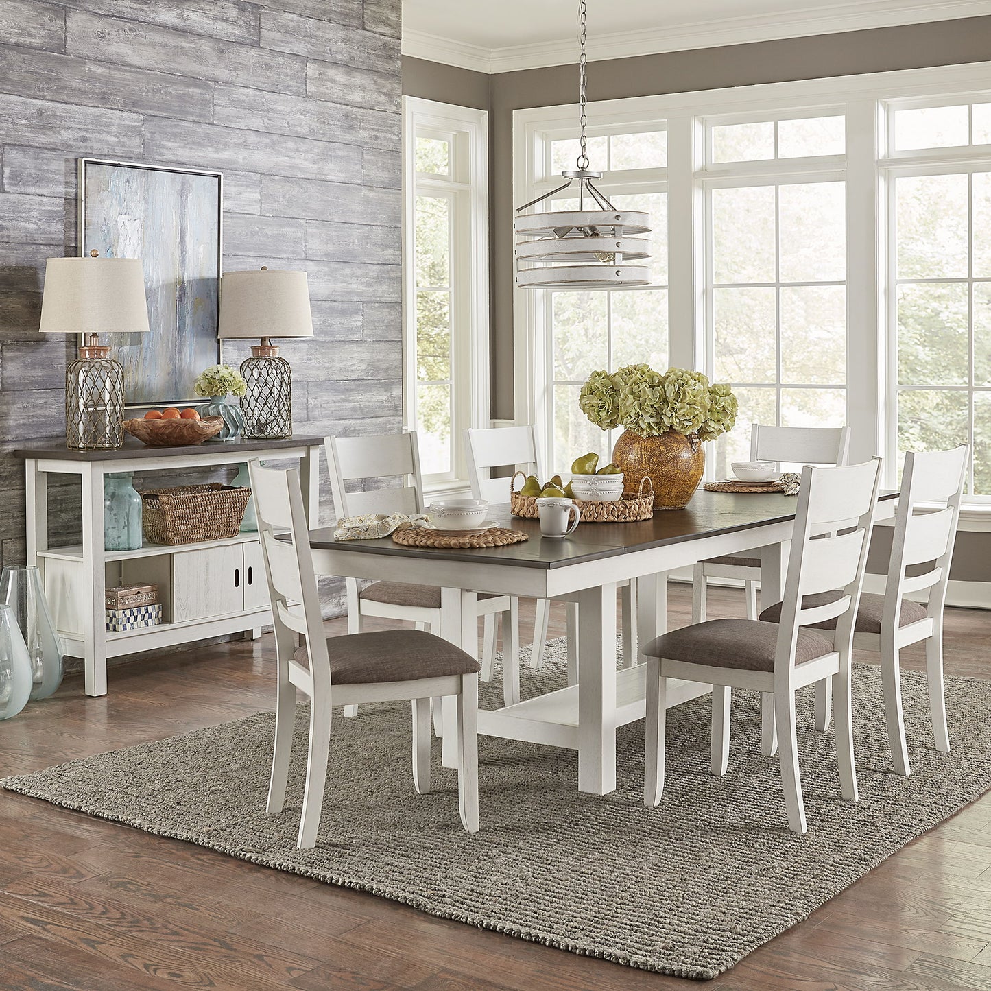 Brook Bay - Trestle Table Set - Hornell Furniture Outlet