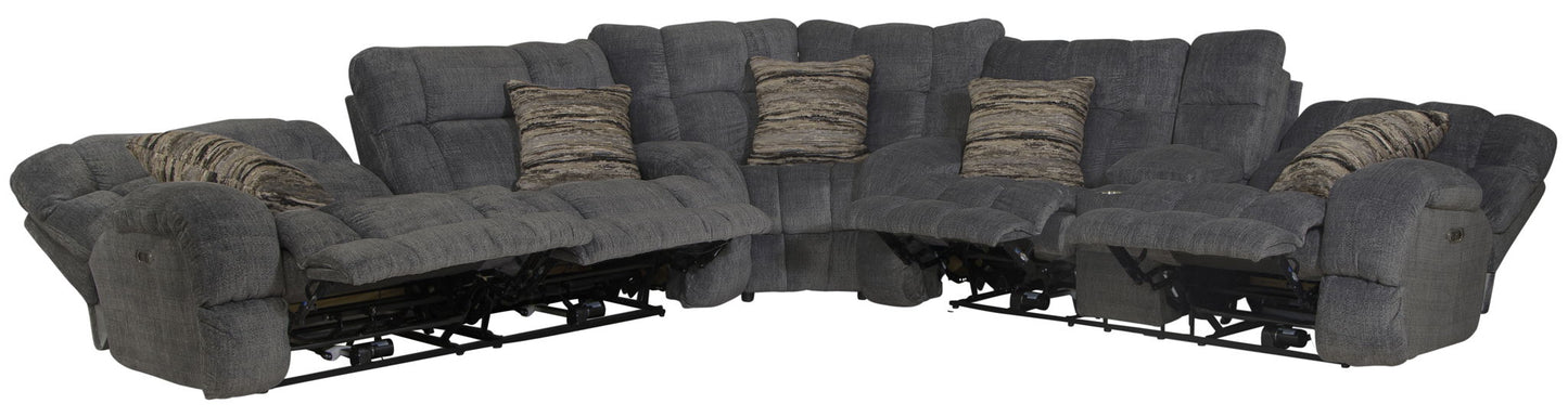 Ashland - Reclining Sectional With 4 Lay Flat Reclining Seats - Hornell Furniture Outlet