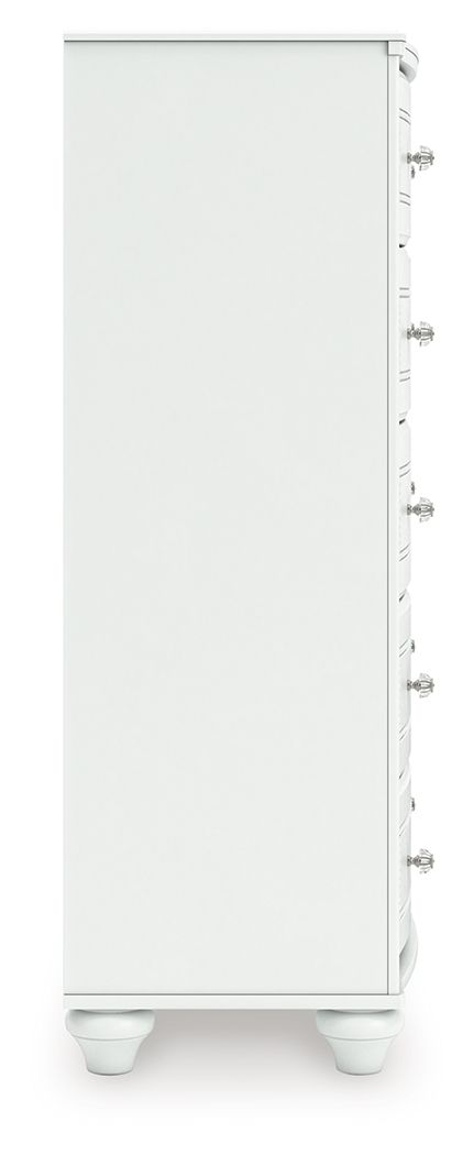Kozlani - Five Drawer Chest - White - Hornell Furniture Outlet