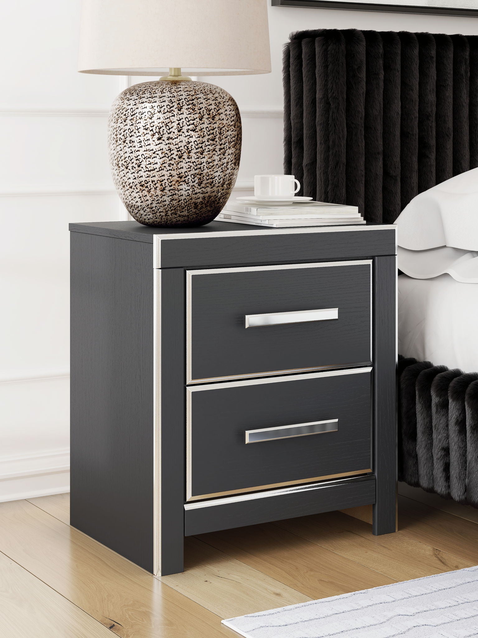 Zuraleus - Two Drawer Night Stand - Hornell Furniture Outlet