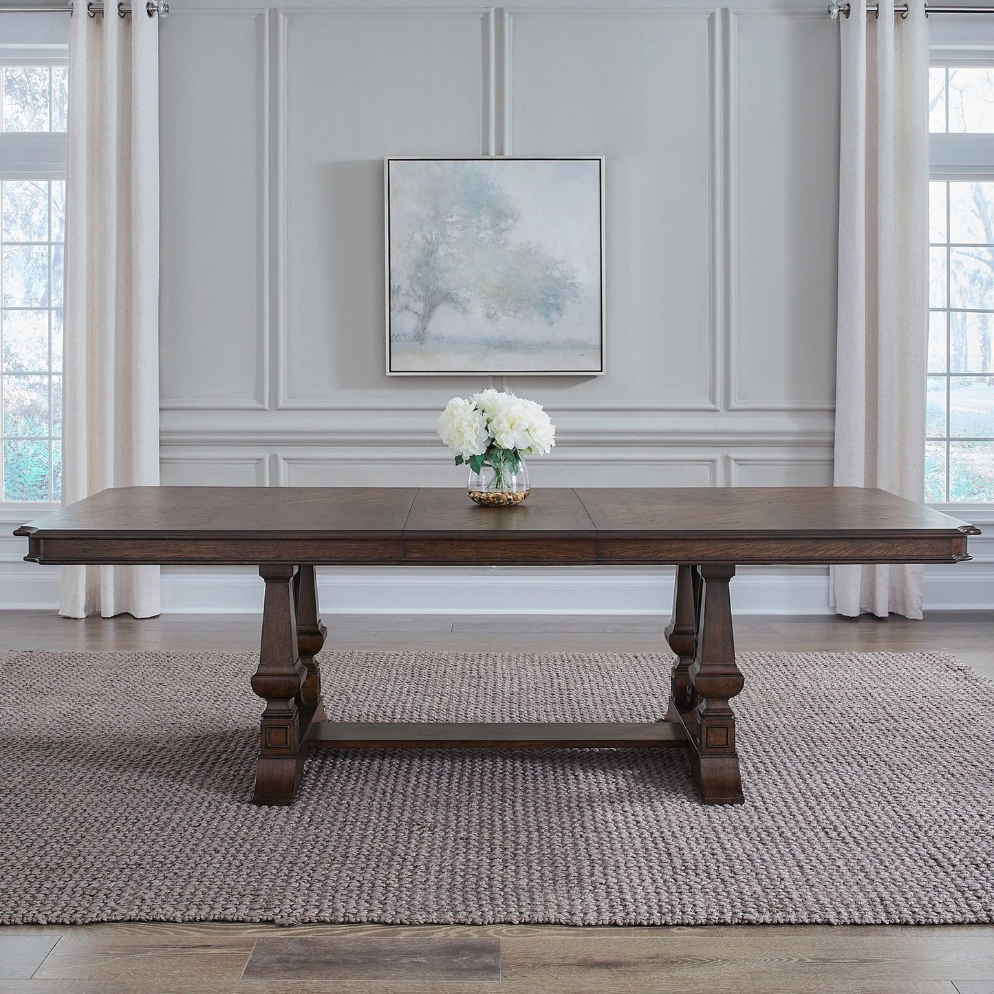 Provence Park - Trestle Table - Brown - Hornell Furniture Outlet