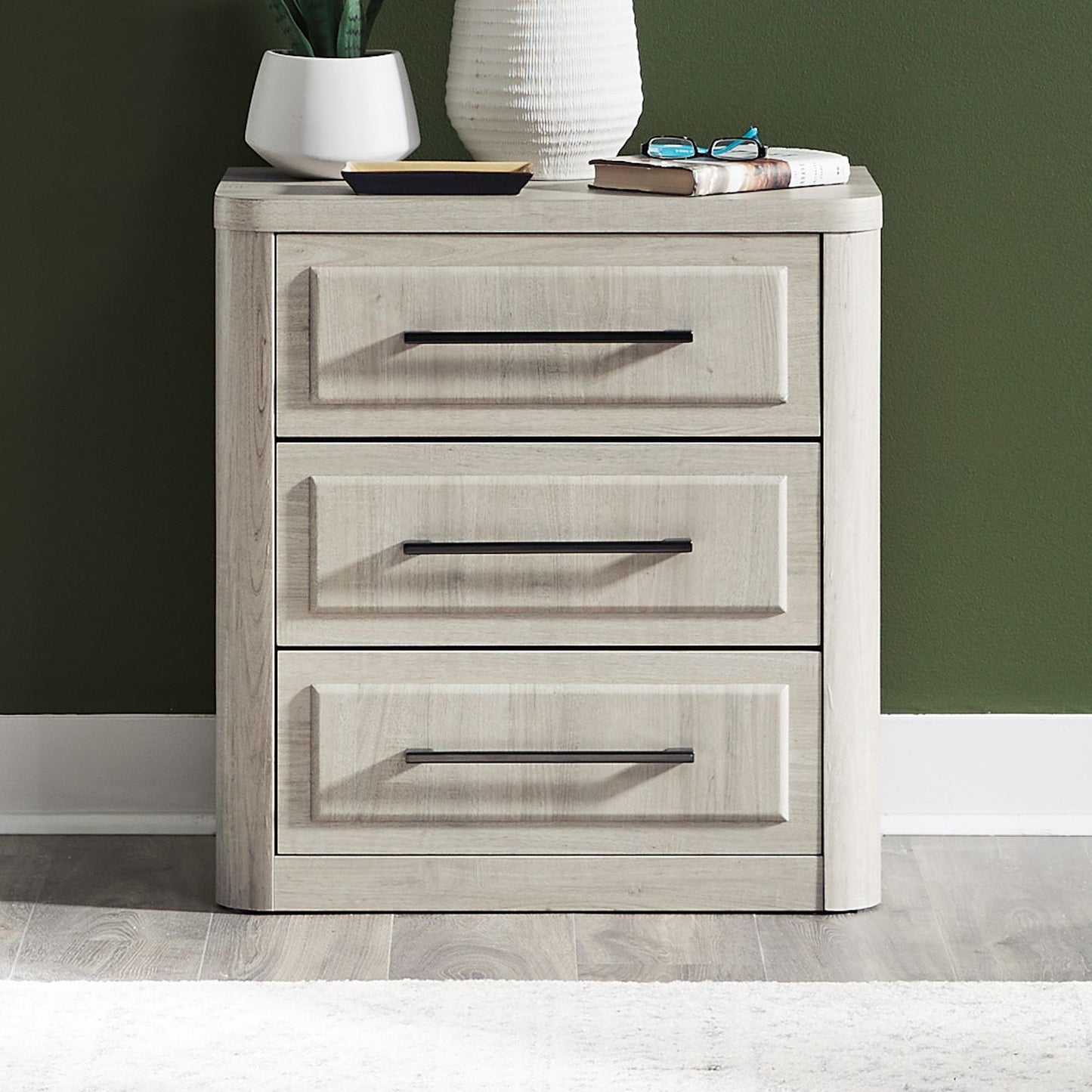 Modern Play - Nightstand With Charging Station - White - Hornell Furniture Outlet