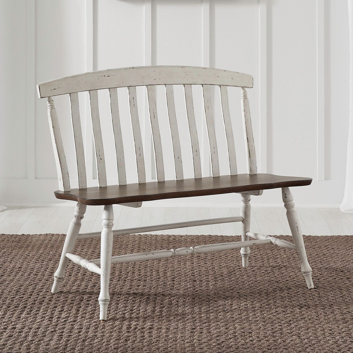 Al Fresco - Slat Back Bench (RTA) - White - Hornell Furniture Outlet