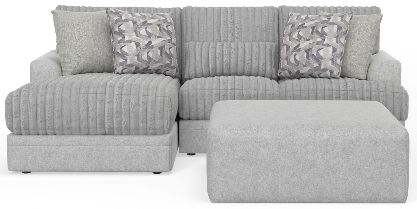 Titan - Sectional With Comfort Coil Seating, Cocktail Ottoman And Accent Pillows Included - Hornell Furniture Outlet