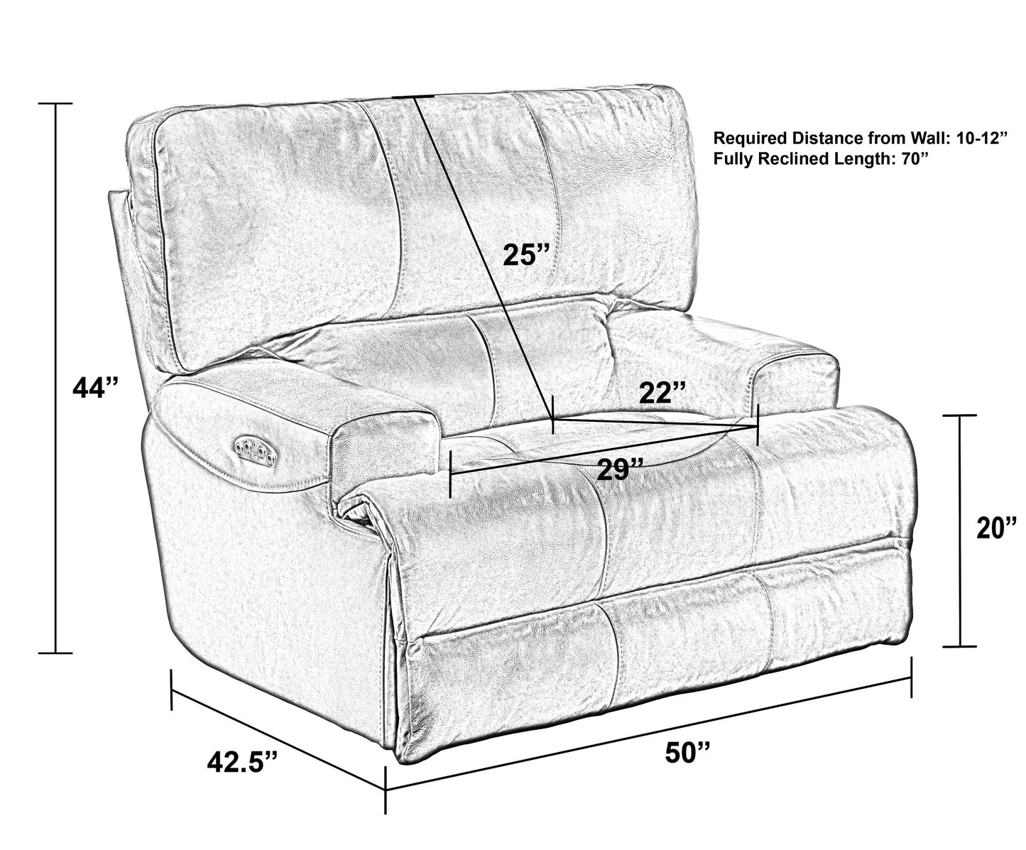 Wembley - Lay Flat Recliner - Hornell Furniture Outlet