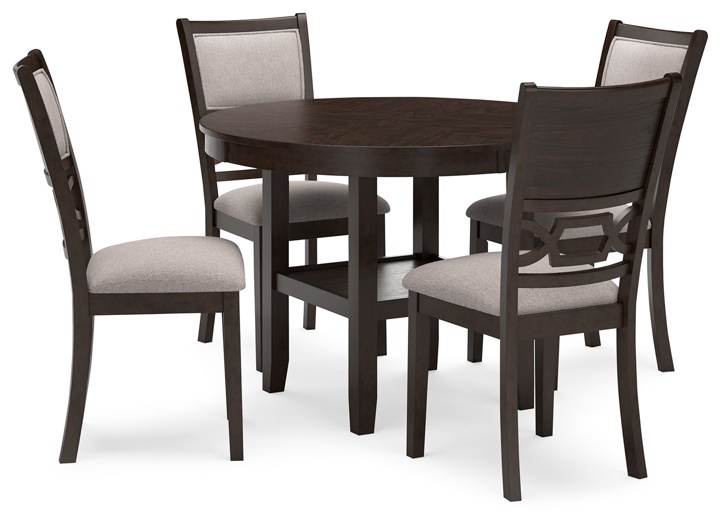 Langwest - Brown - Dining Room Table Set (Set of 5) - Hornell Furniture Outlet