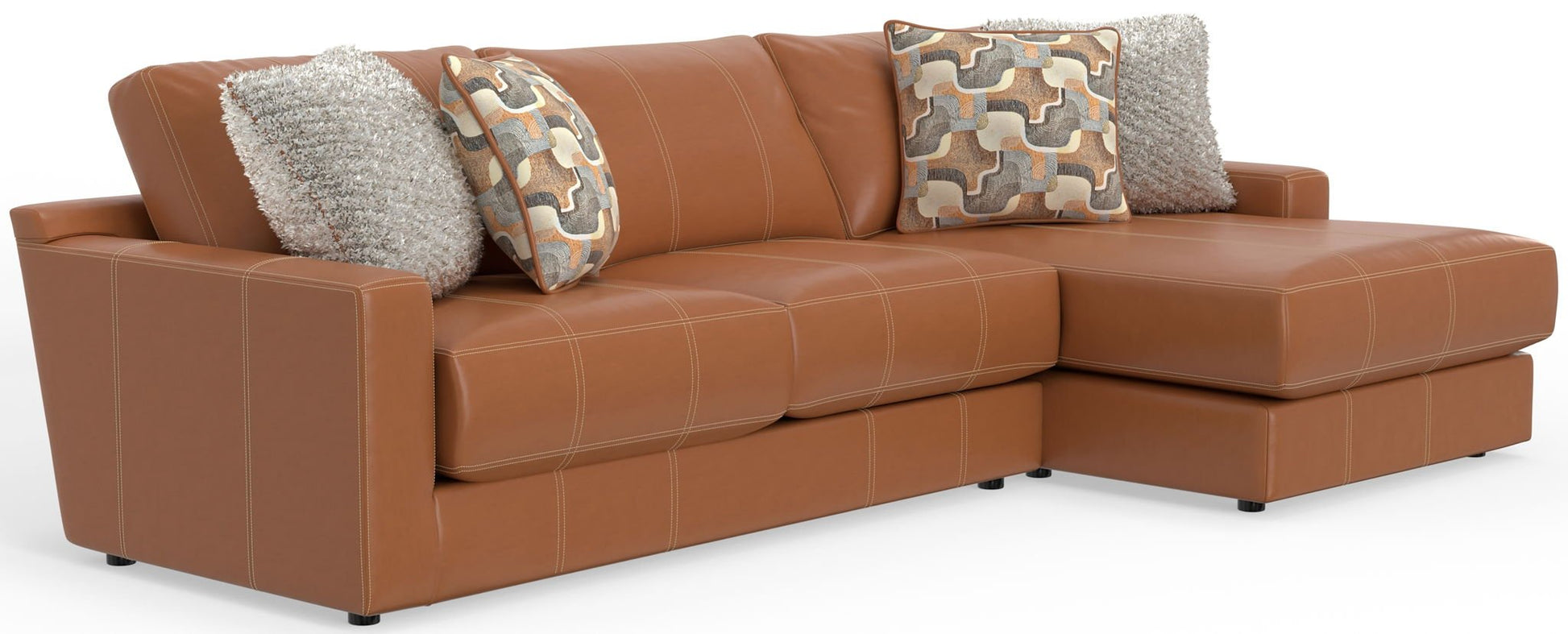 Minori - Italian Leather Sectional - Hornell Furniture Outlet