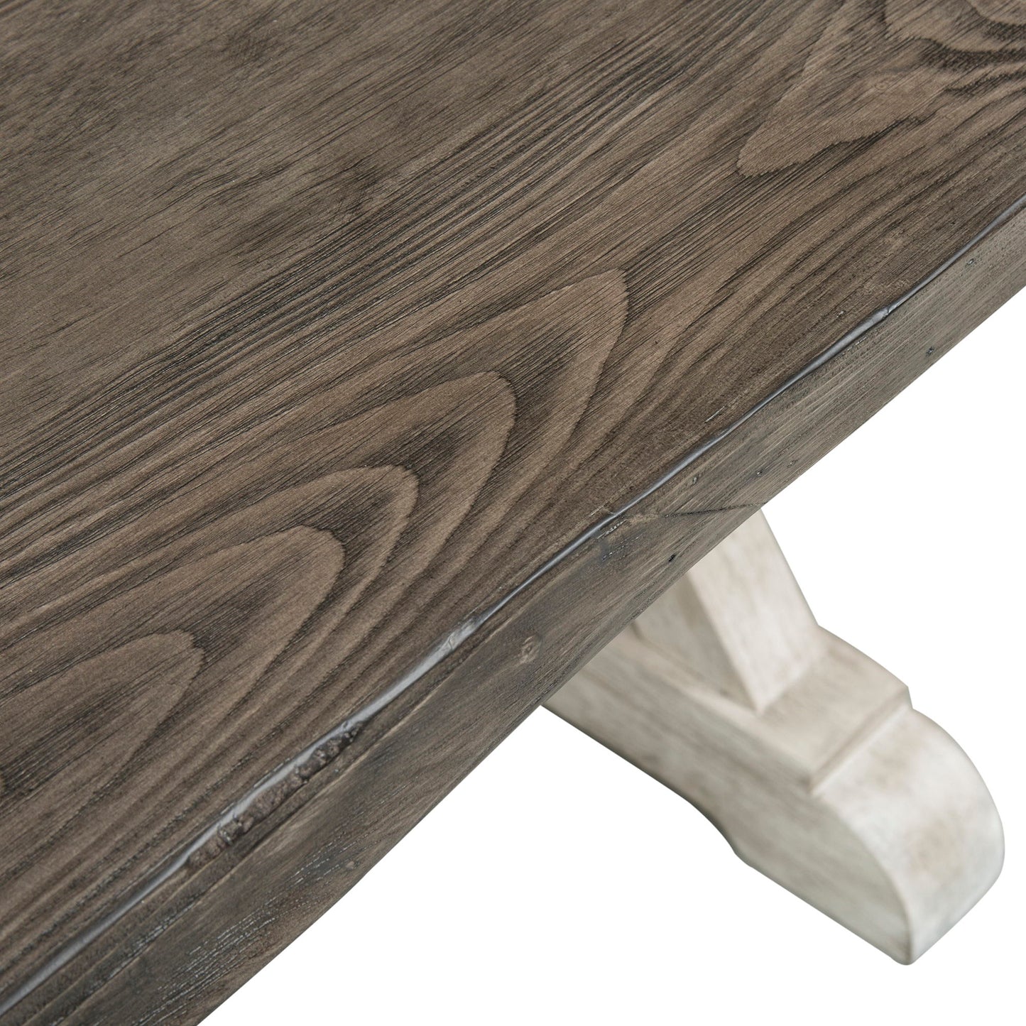 Willowrun - Trestle Table - Rustic White - Hornell Furniture Outlet