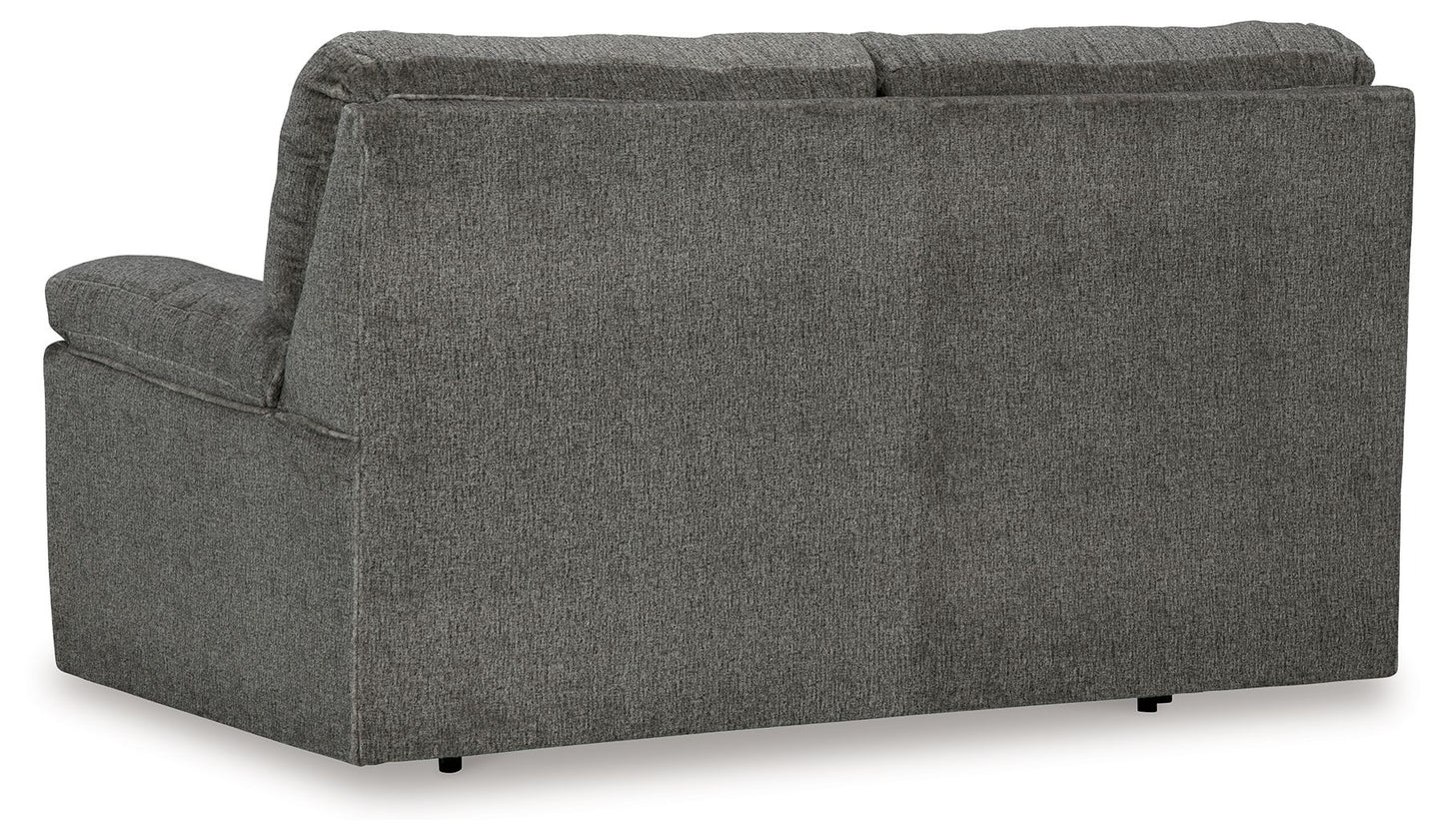 Bindura - Mineral - Glider Loveseat - Hornell Furniture Outlet