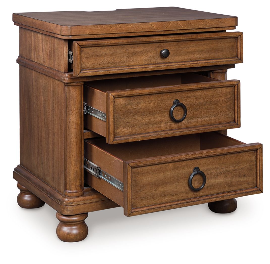 Rowlenstown - Three Drawer Night Stand - Hornell Furniture Outlet