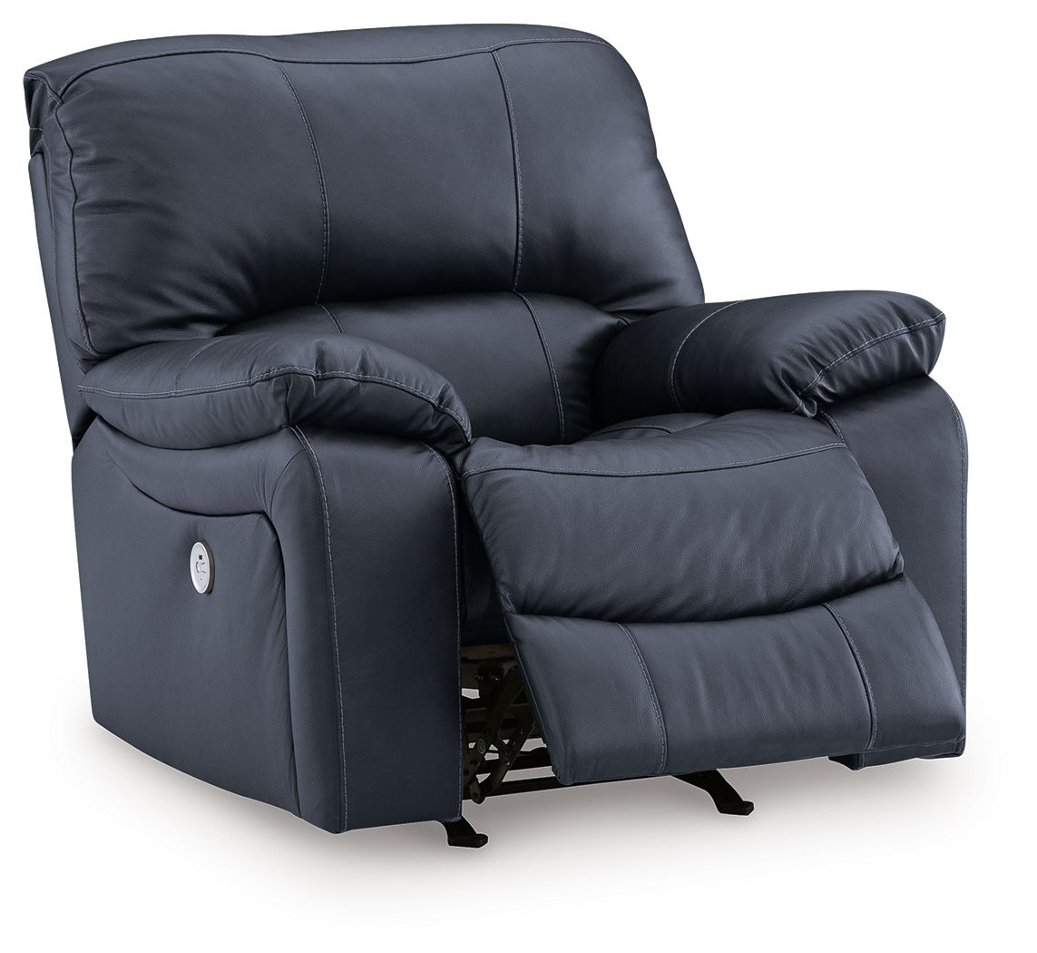 Leesworth - Ocean - 3 Pc. - Power Reclining Sofa, Power Reclining Loveseat, Power Rocker Recliner - Hornell Furniture Outlet