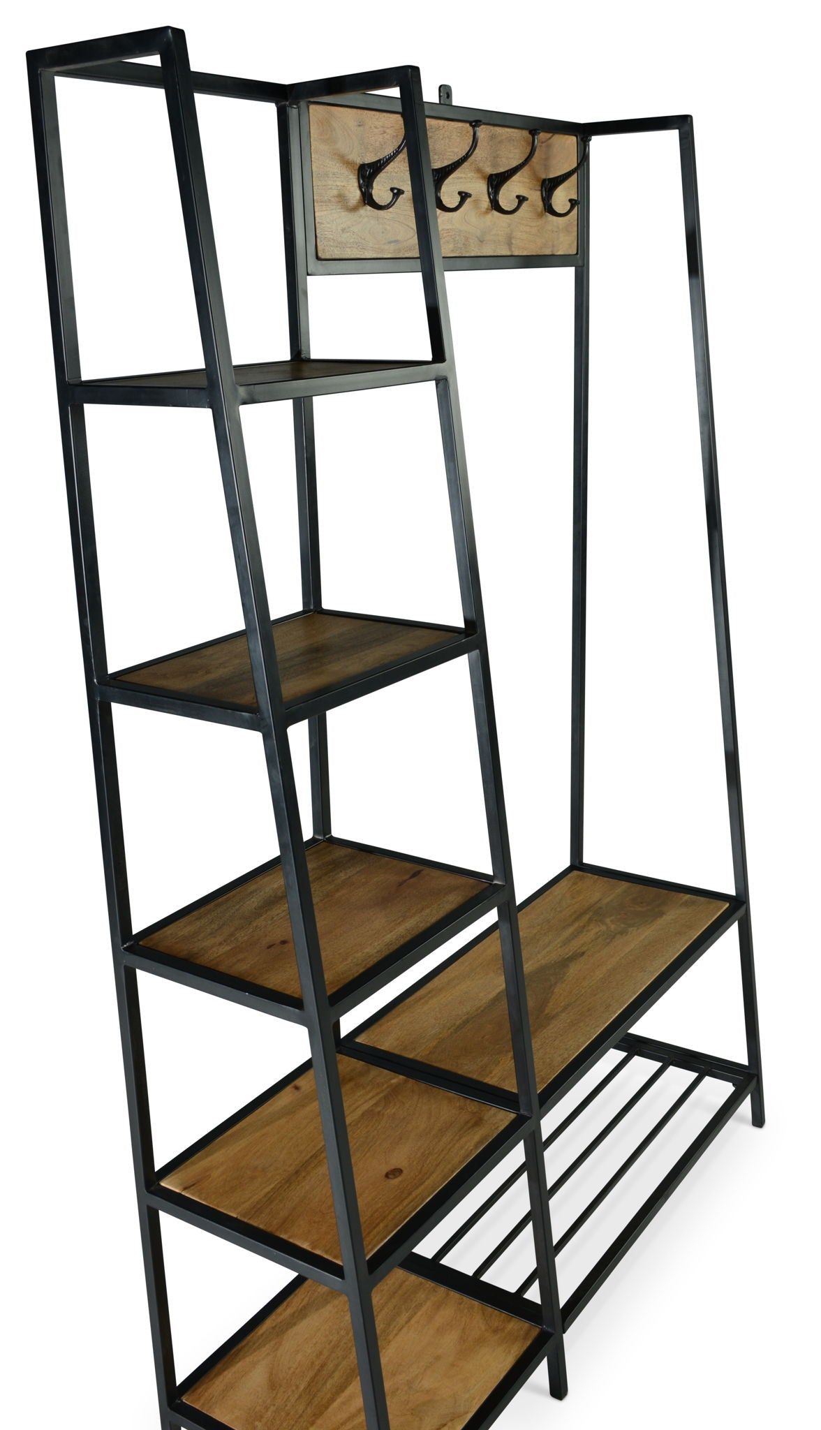Hampton - Hall Tree - Dark Brown - Hornell Furniture Outlet