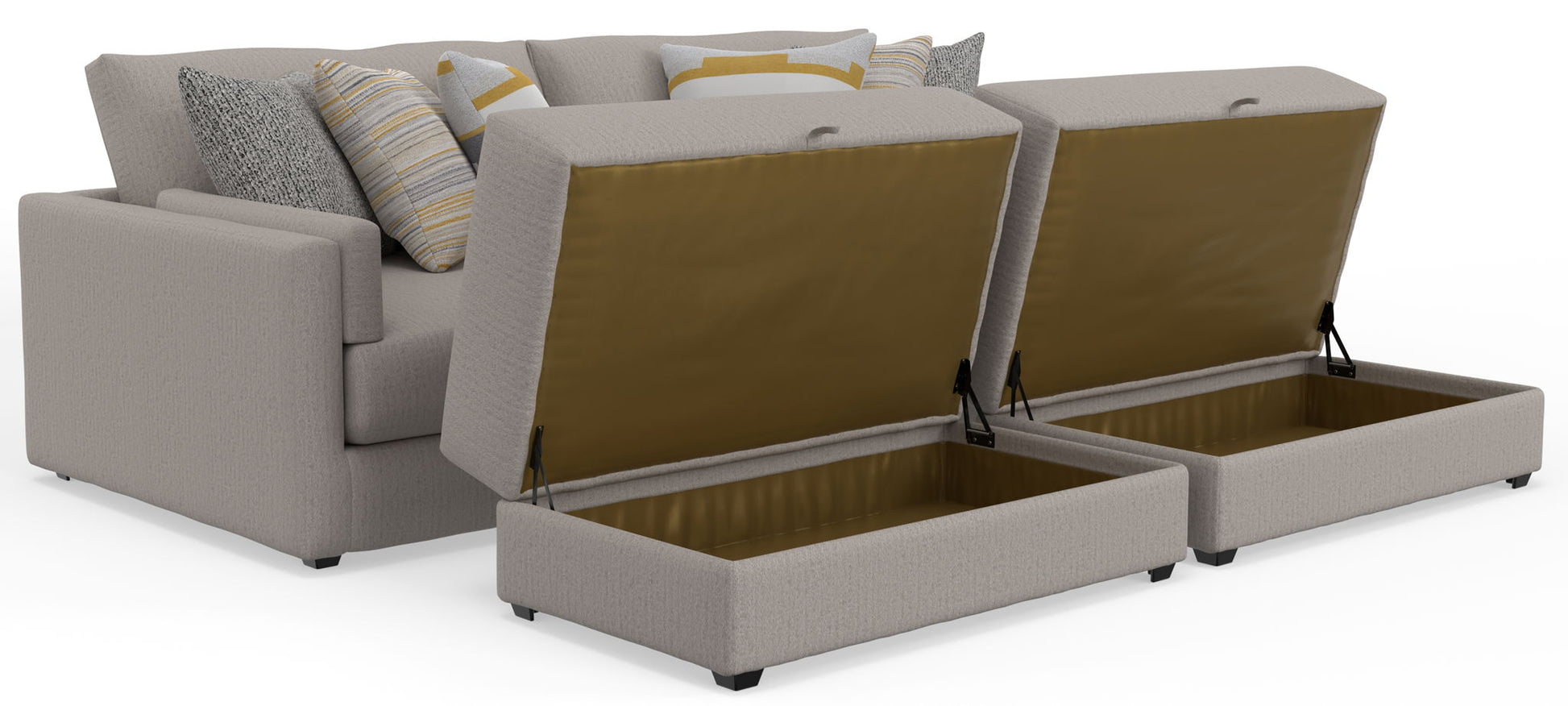 Trevor - Extra Deep Oversized Sofa With Included Storage Cocktail Ottoman - Hornell Furniture Outlet