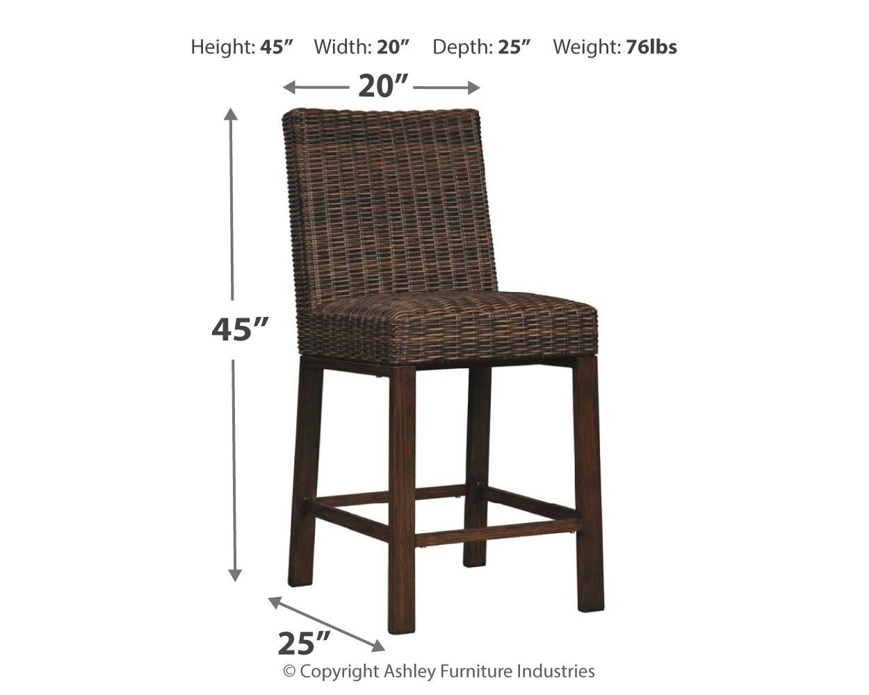 Paradise Trail - Medium Brown - Barstool (Set of 2) - Hornell Furniture Outlet