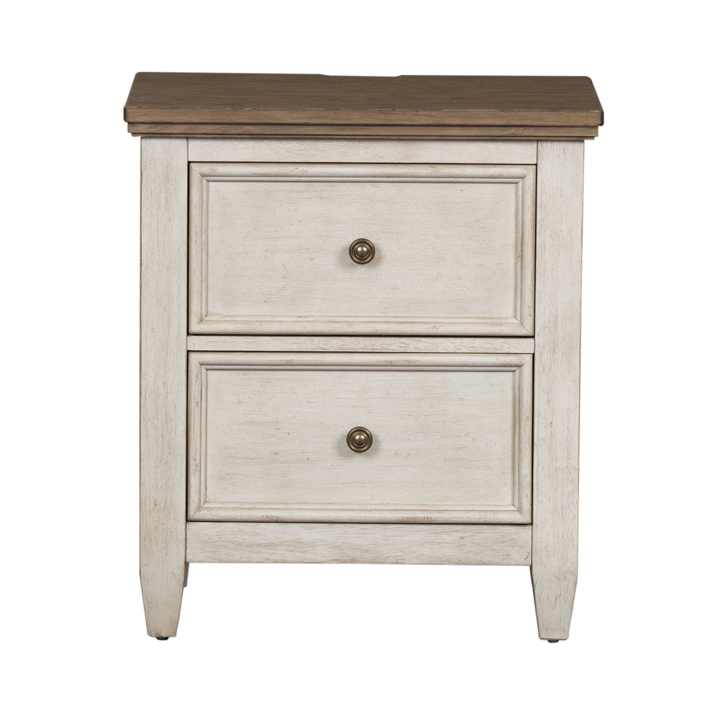 Heartland - 2 Drawer Nightstand With Charging Station - White - Hornell Furniture Outlet