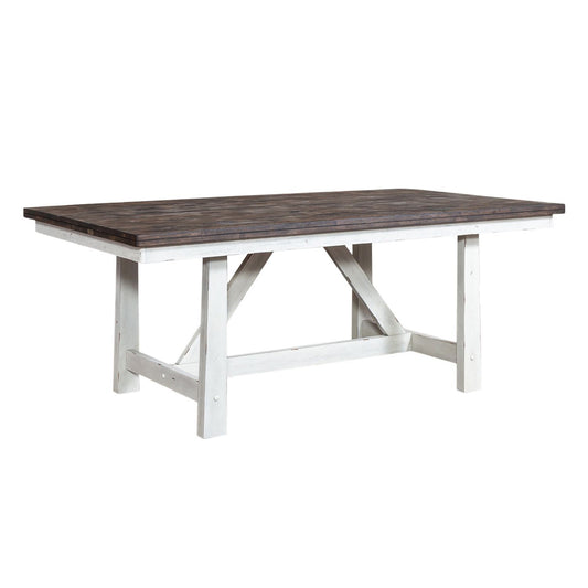 Farmhouse - Fixed Top Trestle Table - White - Hornell Furniture Outlet