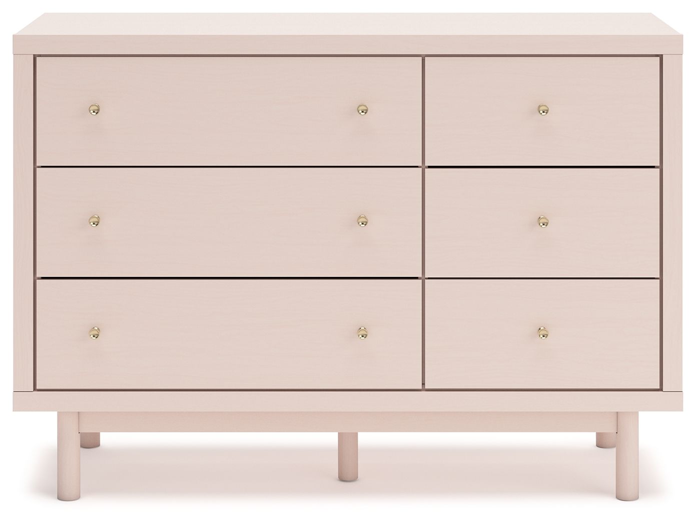 Wistenpine - Blush - Six Drawer Dresser - Hornell Furniture Outlet