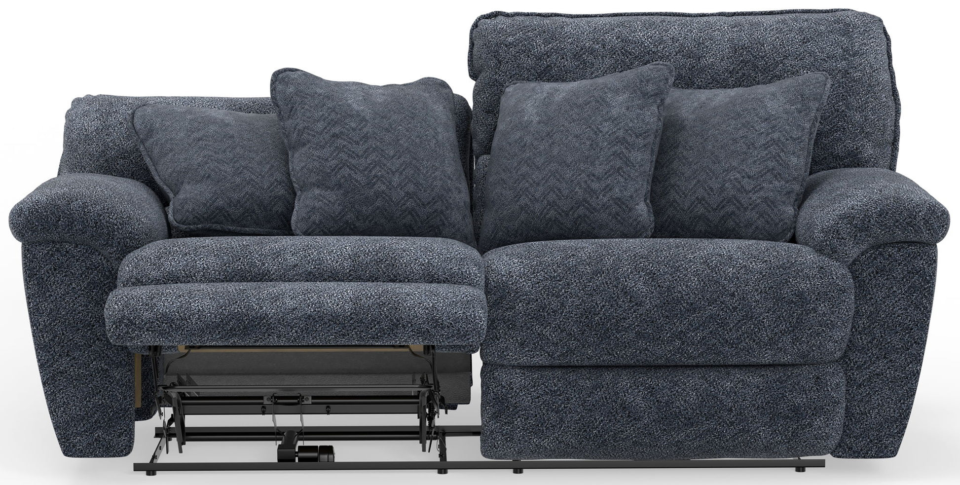 Paxon - Deep Seat Power Reclining Sofa With Power Adjustable Headrest - Smoke - Hornell Furniture Outlet