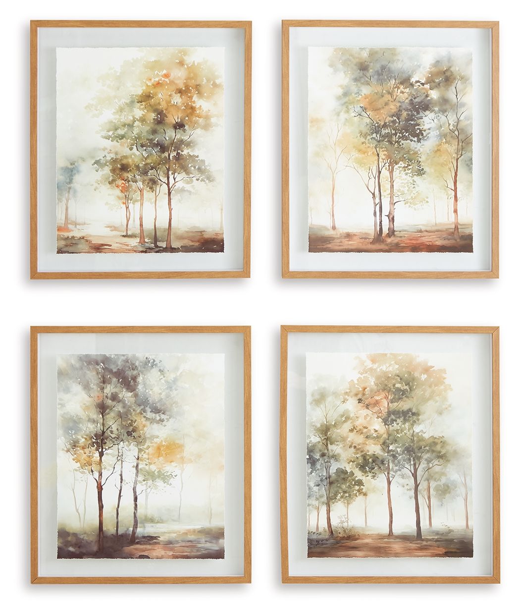 Bryneford - Multi - Wall Art Set (Set of 4) - Hornell Furniture Outlet
