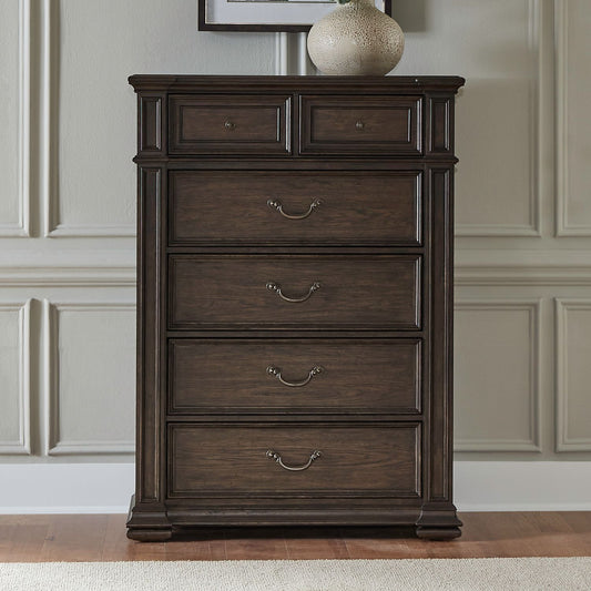 Provence Park - 6 Drawer Chest - Brown - Hornell Furniture Outlet