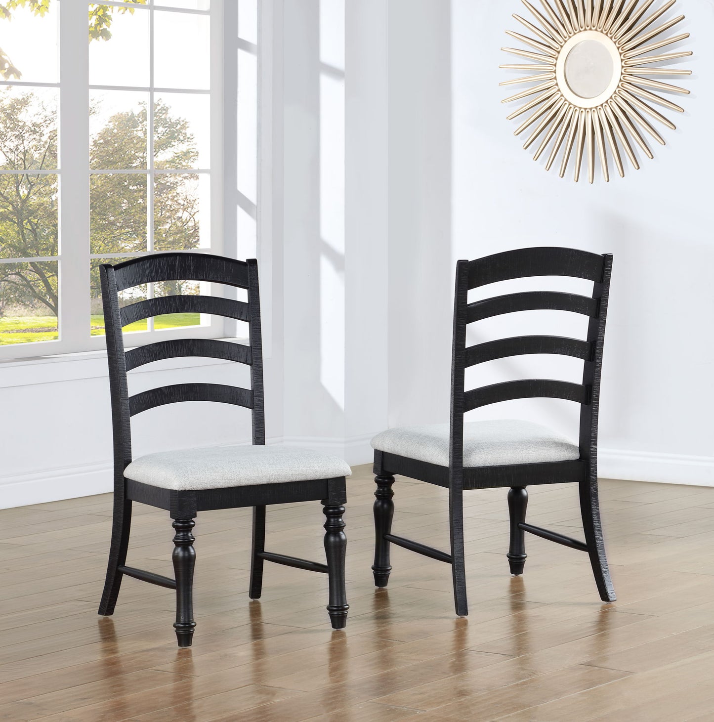 Odessa - Side Chair (Set of 2) - Black - Hornell Furniture Outlet