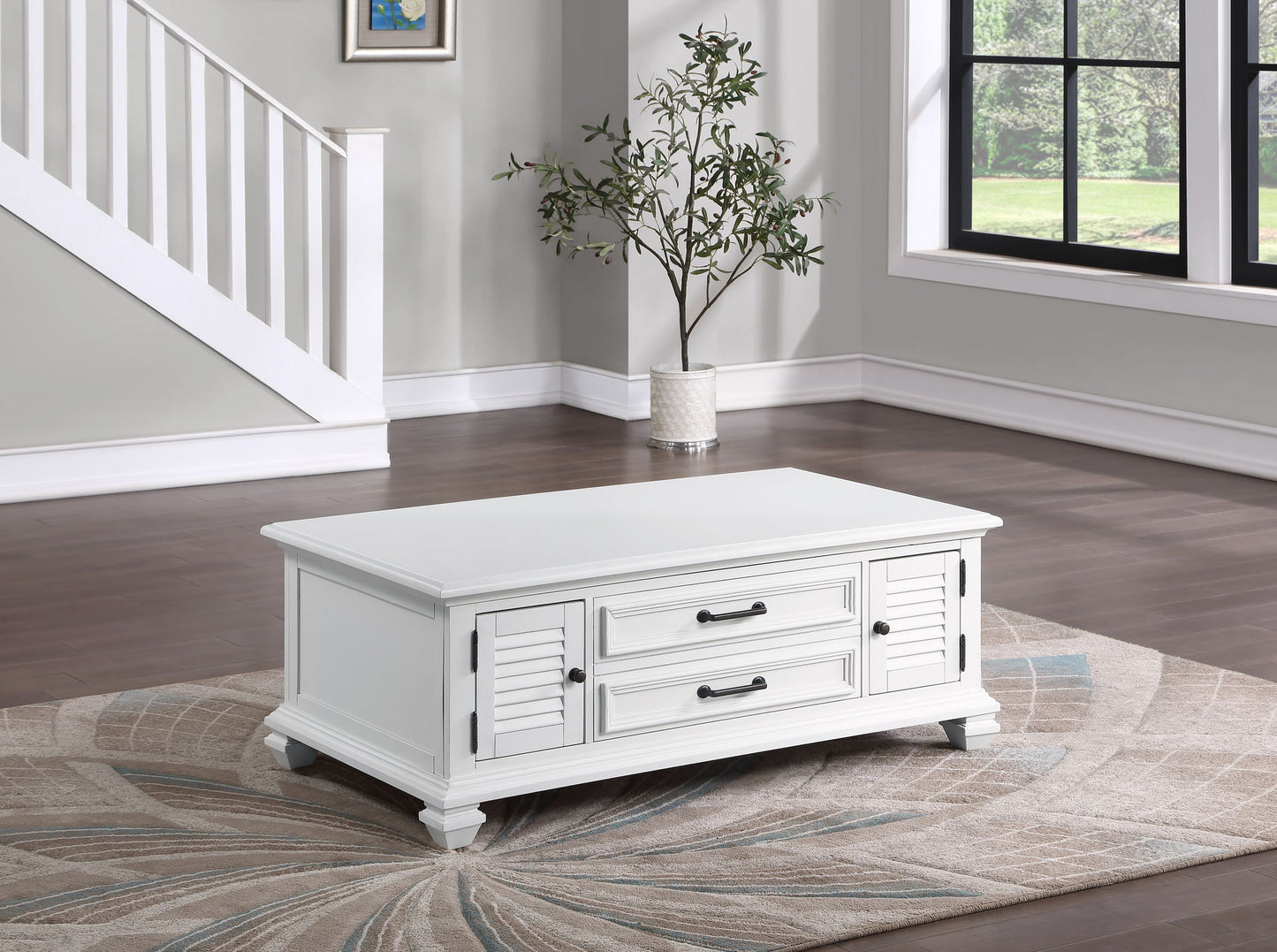 Charlestown - Lift Top Coffee Table - White - Hornell Furniture Outlet