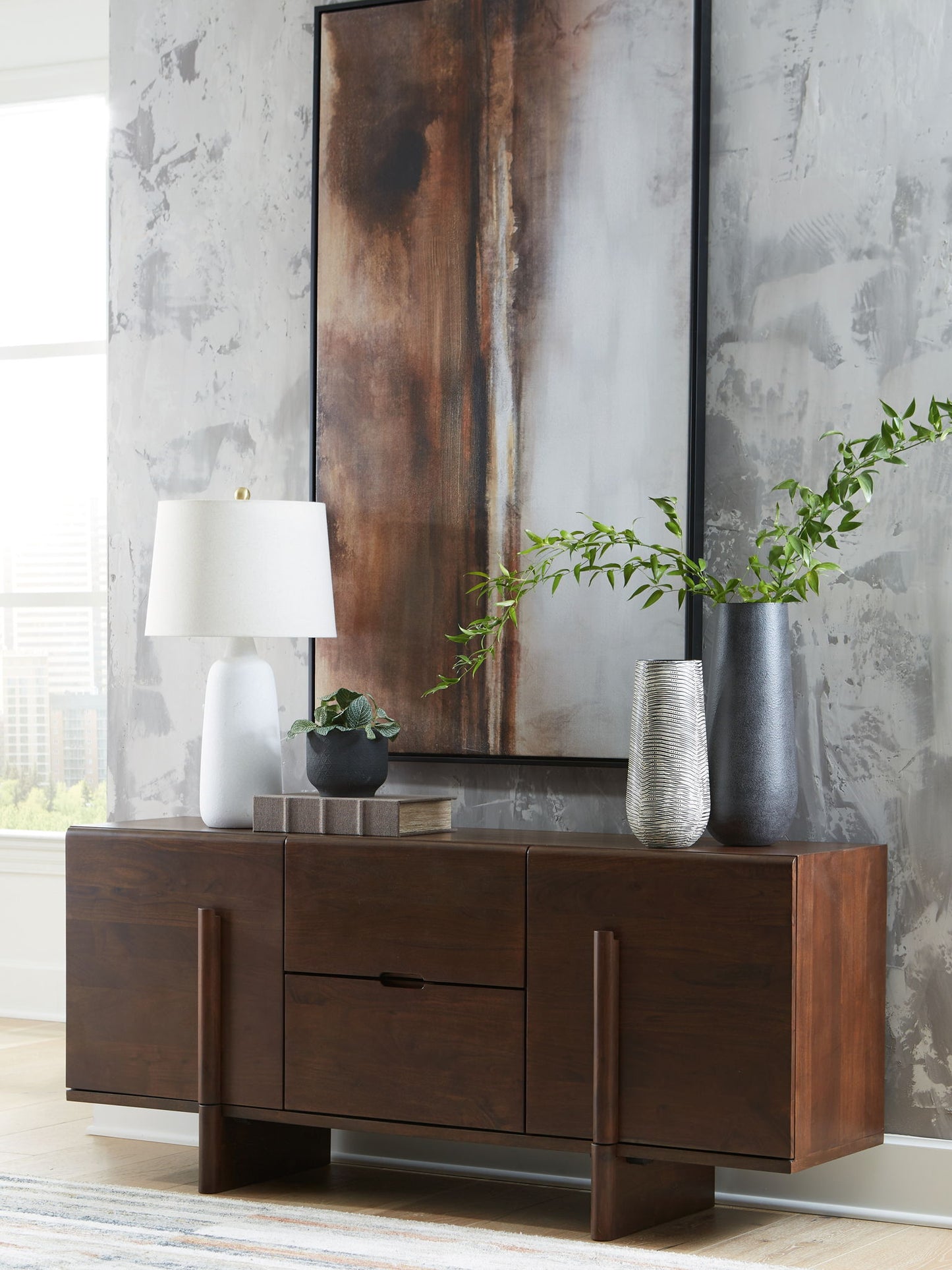 Kydler - Medium Brown - Accent Cabinet - Hornell Furniture Outlet