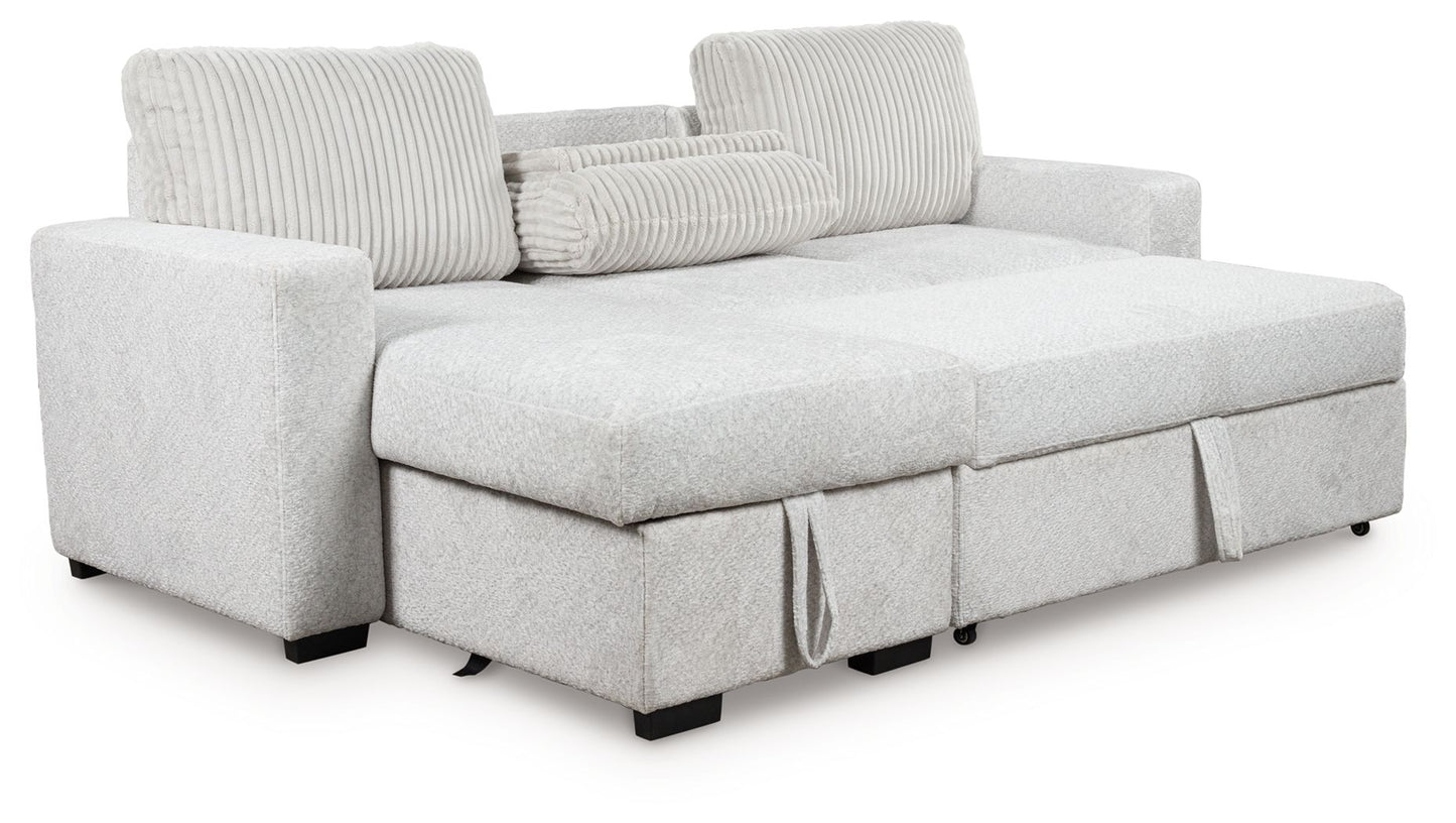 Wohlen - Alloy - 2 - Piece Sectional With Pop Up Sleeper And LAF Corner Chaise - Hornell Furniture Outlet