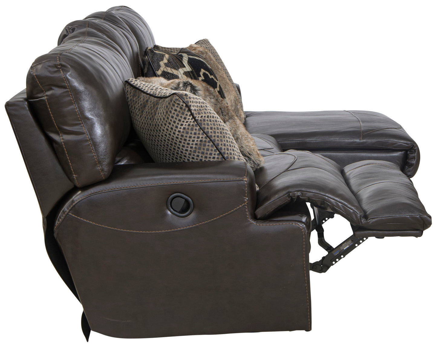 Como - 3 Piece Italian Leather Match Reclining Sectional - Hornell Furniture Outlet