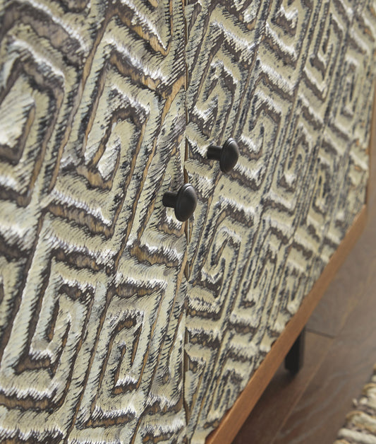 Kerrings - Brown / Black / White - Accent Cabinet - Hornell Furniture Outlet