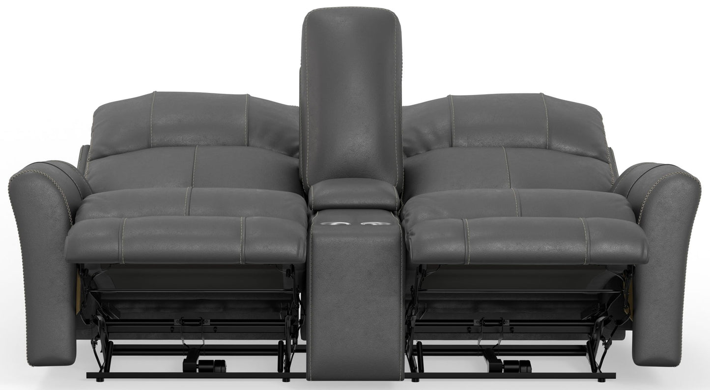 Fredda - Power Recliner Console Loveseat - Hornell Furniture Outlet