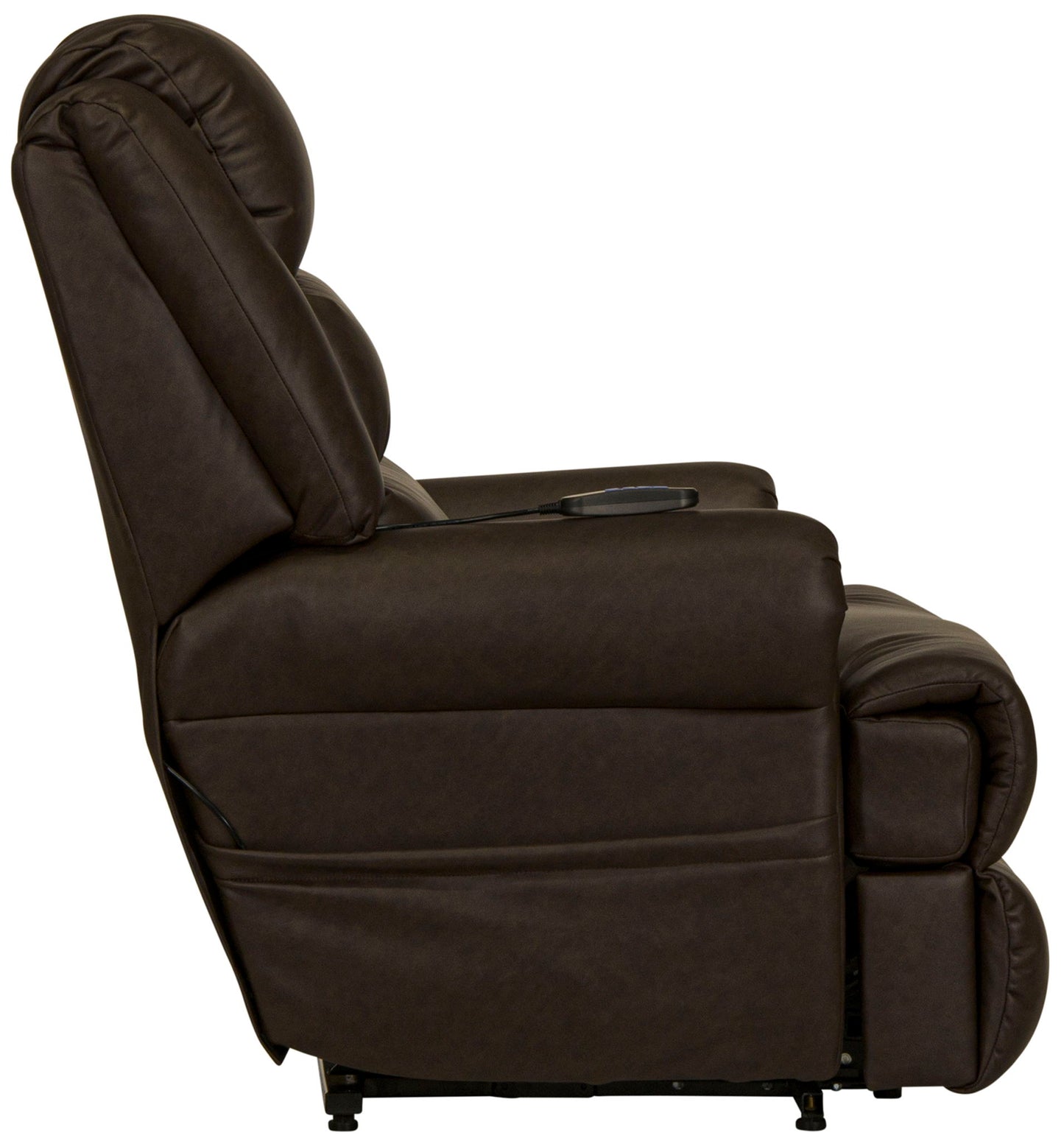 Muncy - Power Lift Chaise Recliner With Dual Motor & Zero Gravity - Walnut - Hornell Furniture Outlet