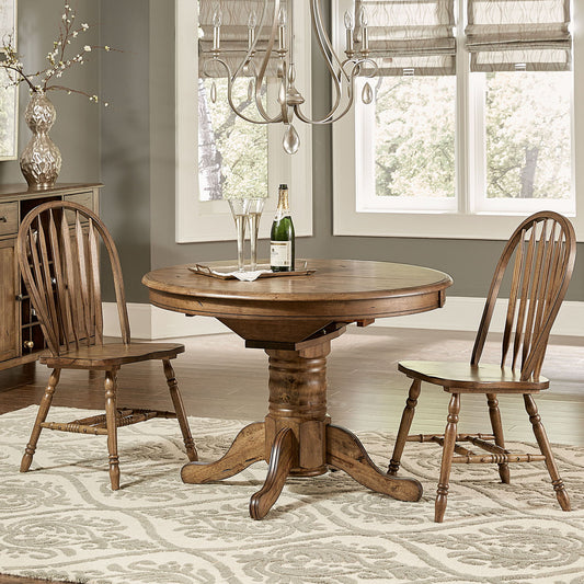 Carolina Crossing - Pedestal Table Set - Hornell Furniture Outlet