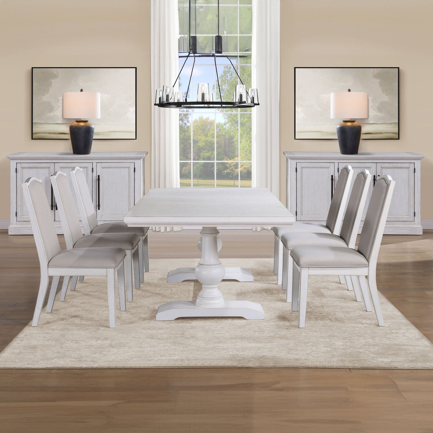 Warren - Server - White - Hornell Furniture Outlet