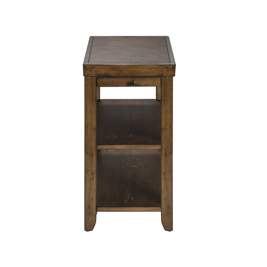 Mitchell - Chair Side Table - Dark Brown - Hornell Furniture Outlet
