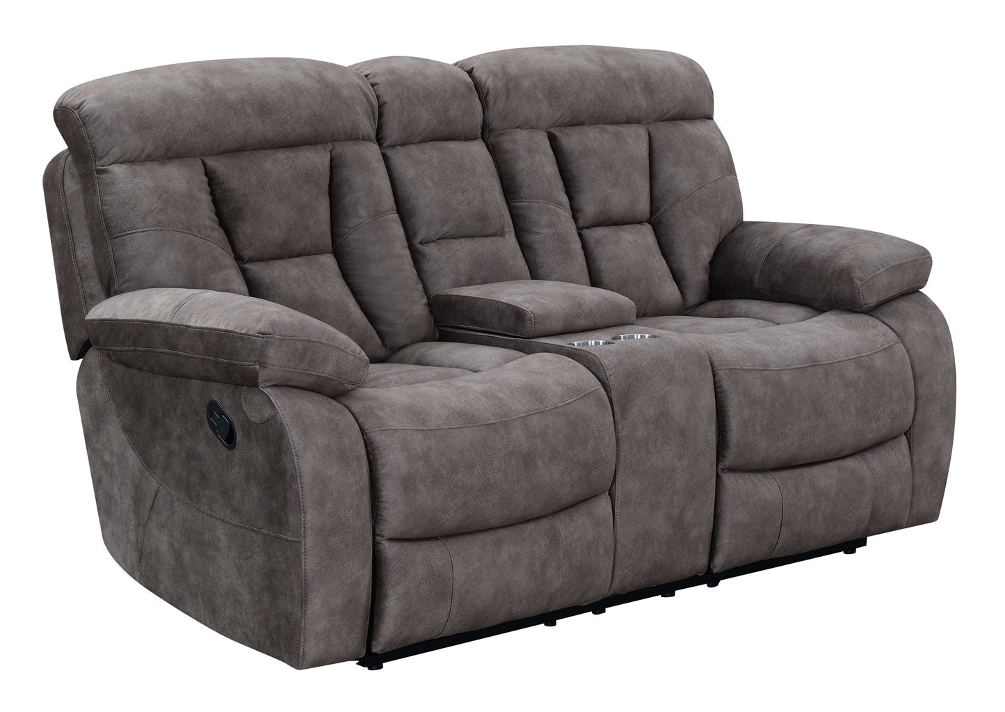 Bogata - Console Loveseat - Dark Gray - Hornell Furniture Outlet