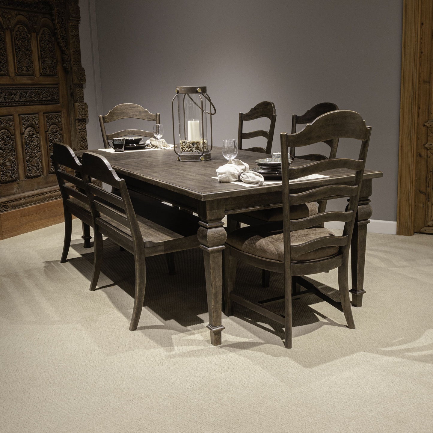 Paradise Valley - Rectangular Leg Table - Dark Brown - Hornell Furniture Outlet
