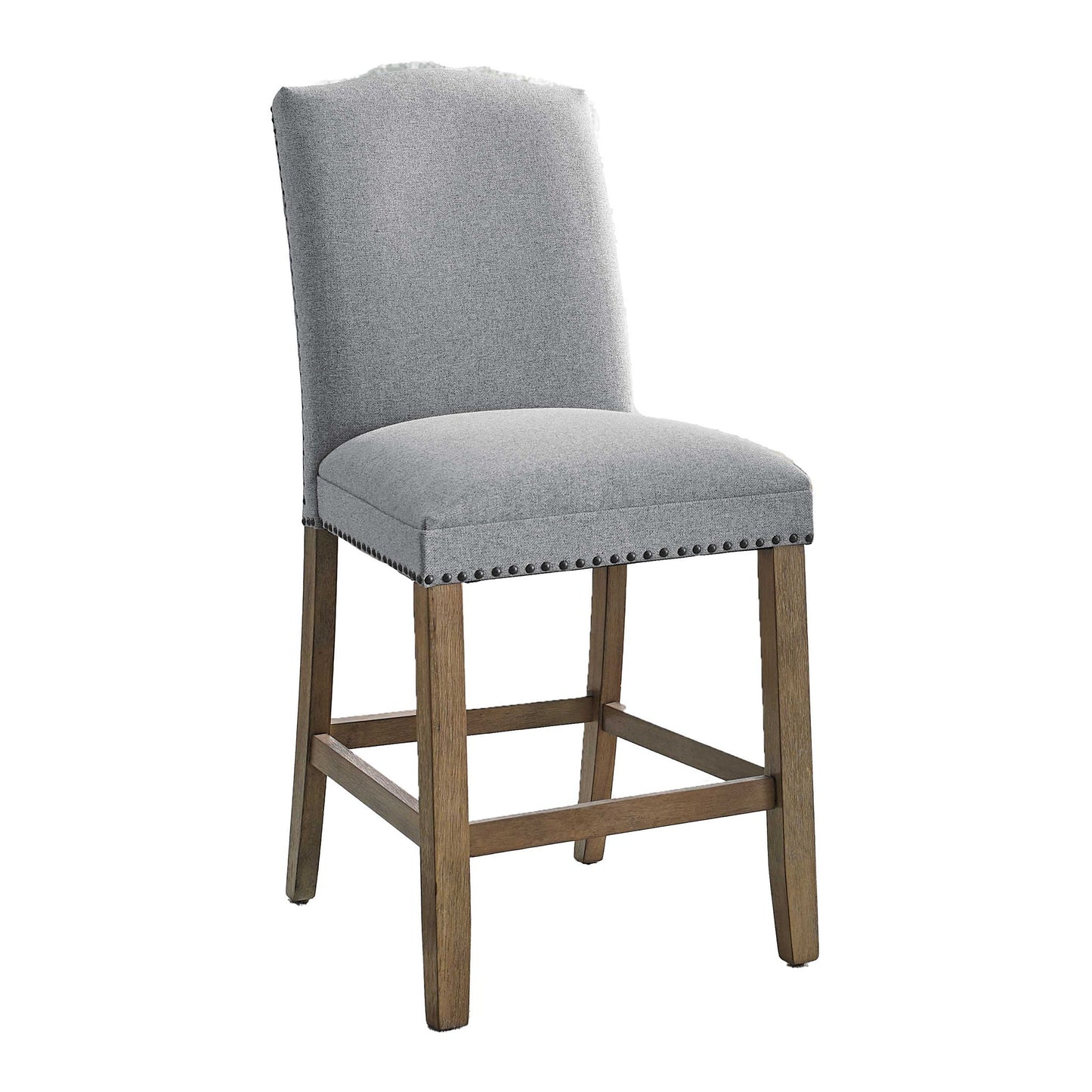 Grayson - Counter Chair With Nailhead (Set of 2) - Dark Gray - Hornell Furniture Outlet
