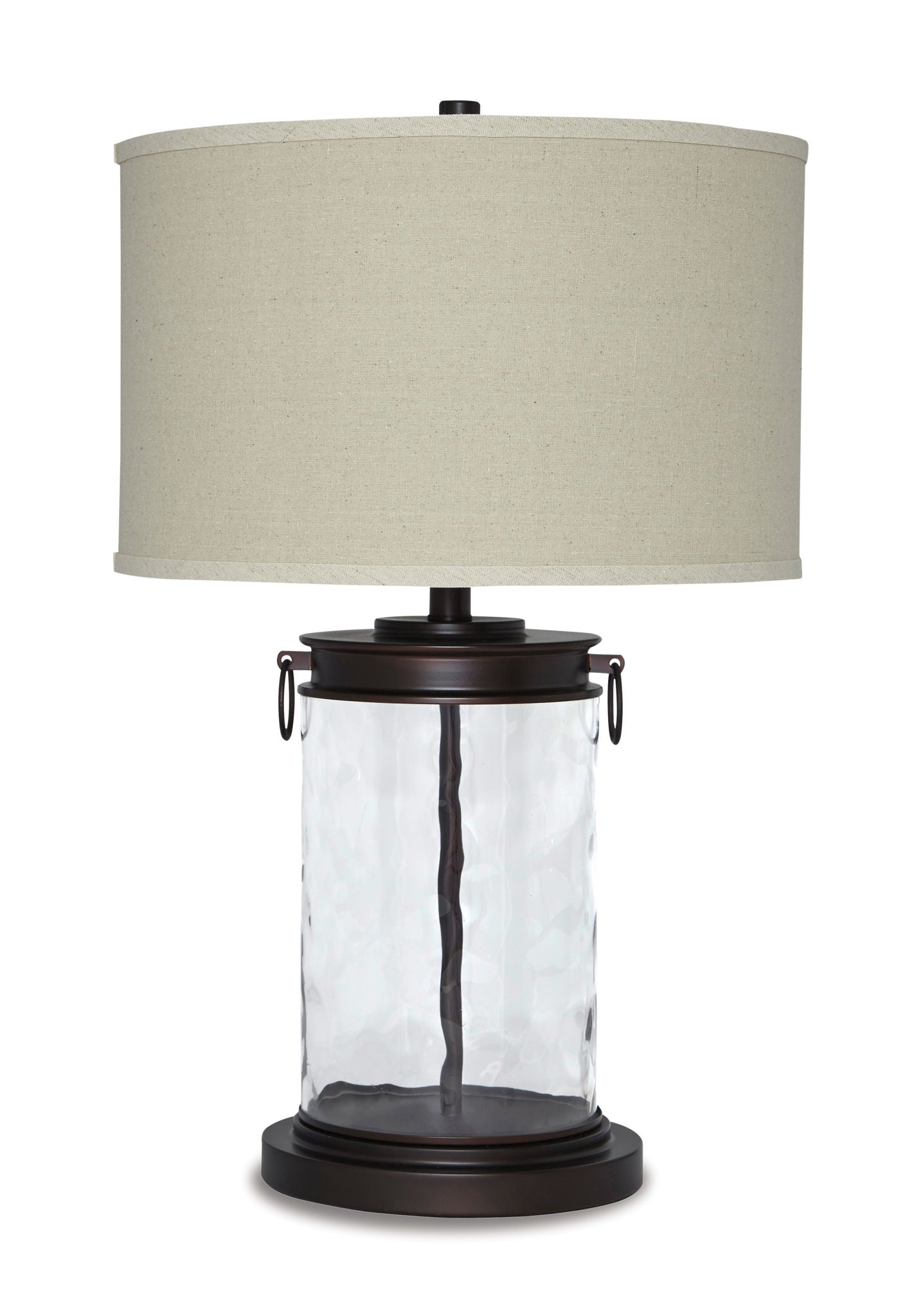 Tailynn - Clear / Bronze Finish - Glass Table Lamp - Hornell Furniture Outlet