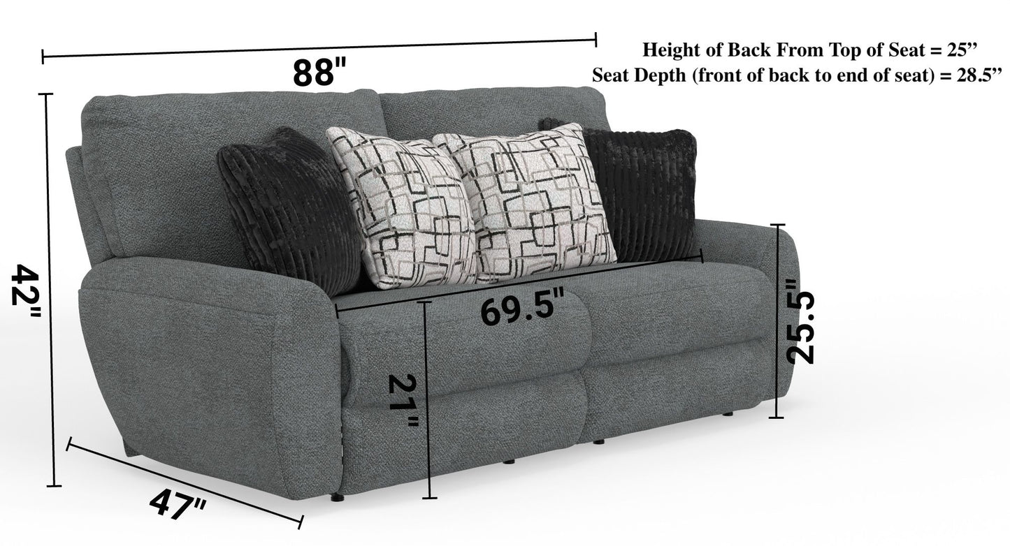 Maxwell - Power Deep Seat Reclining Sofa - Hornell Furniture Outlet